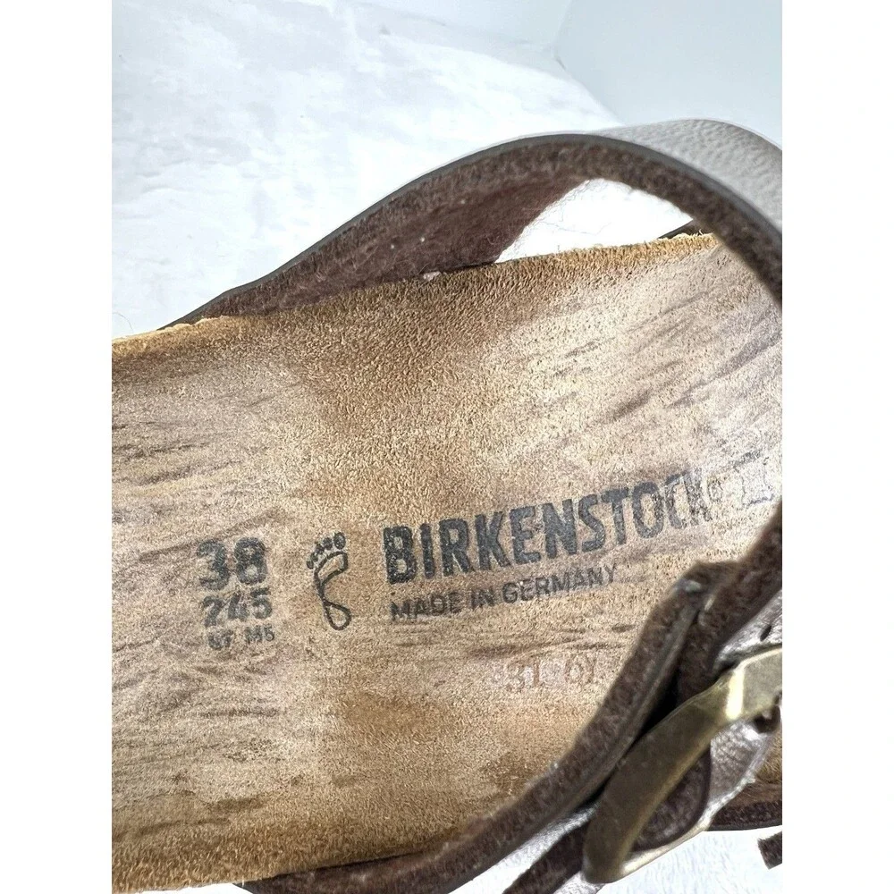 Birkenstock Mayari Birko-Flor Sandals Dark Bronze Size 38 / Womens 7 Regular Fit